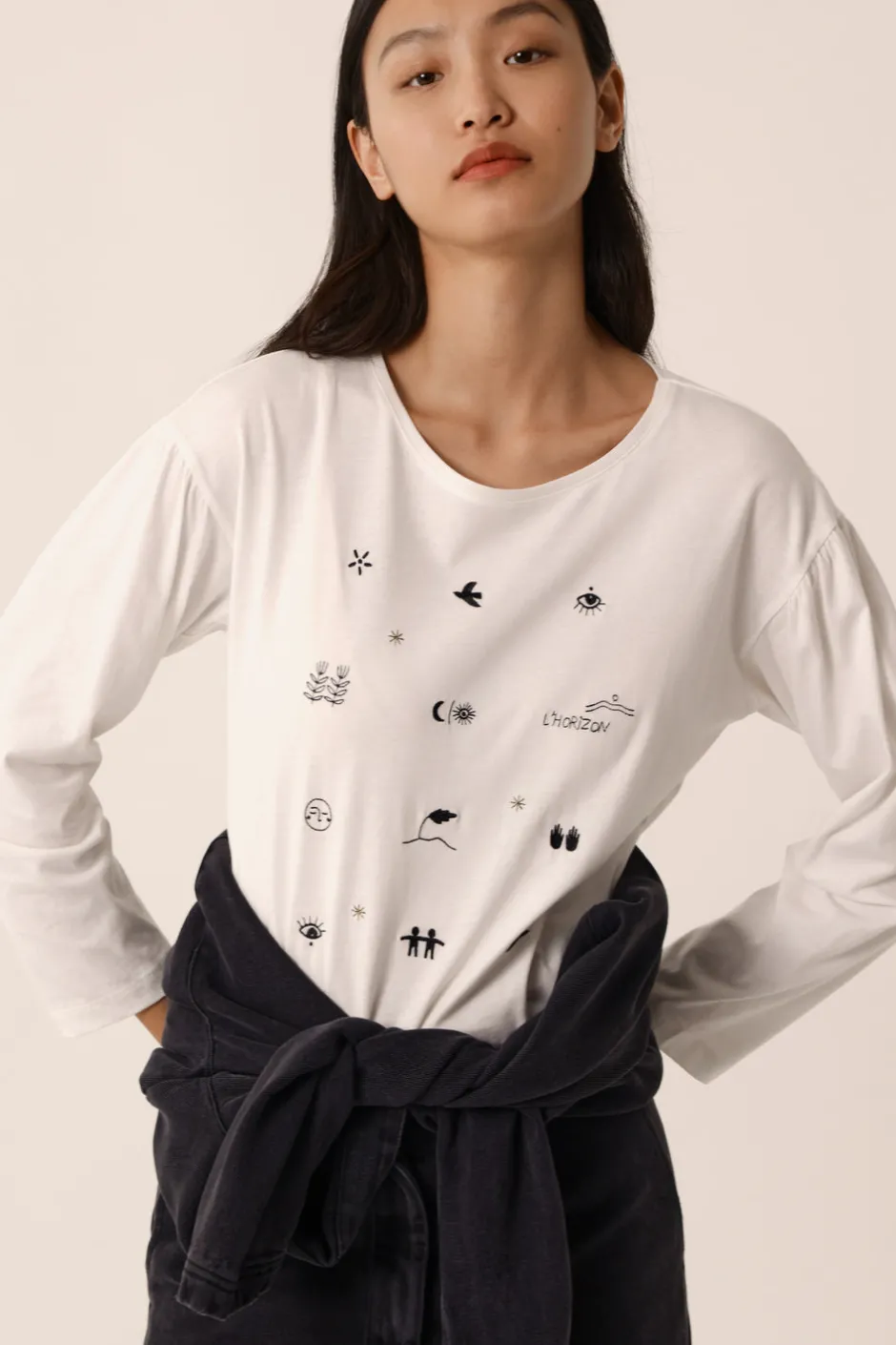 teeshirt_janana_ecru_1.webp Tee-shirt Janana | Des Petit Hauts Store