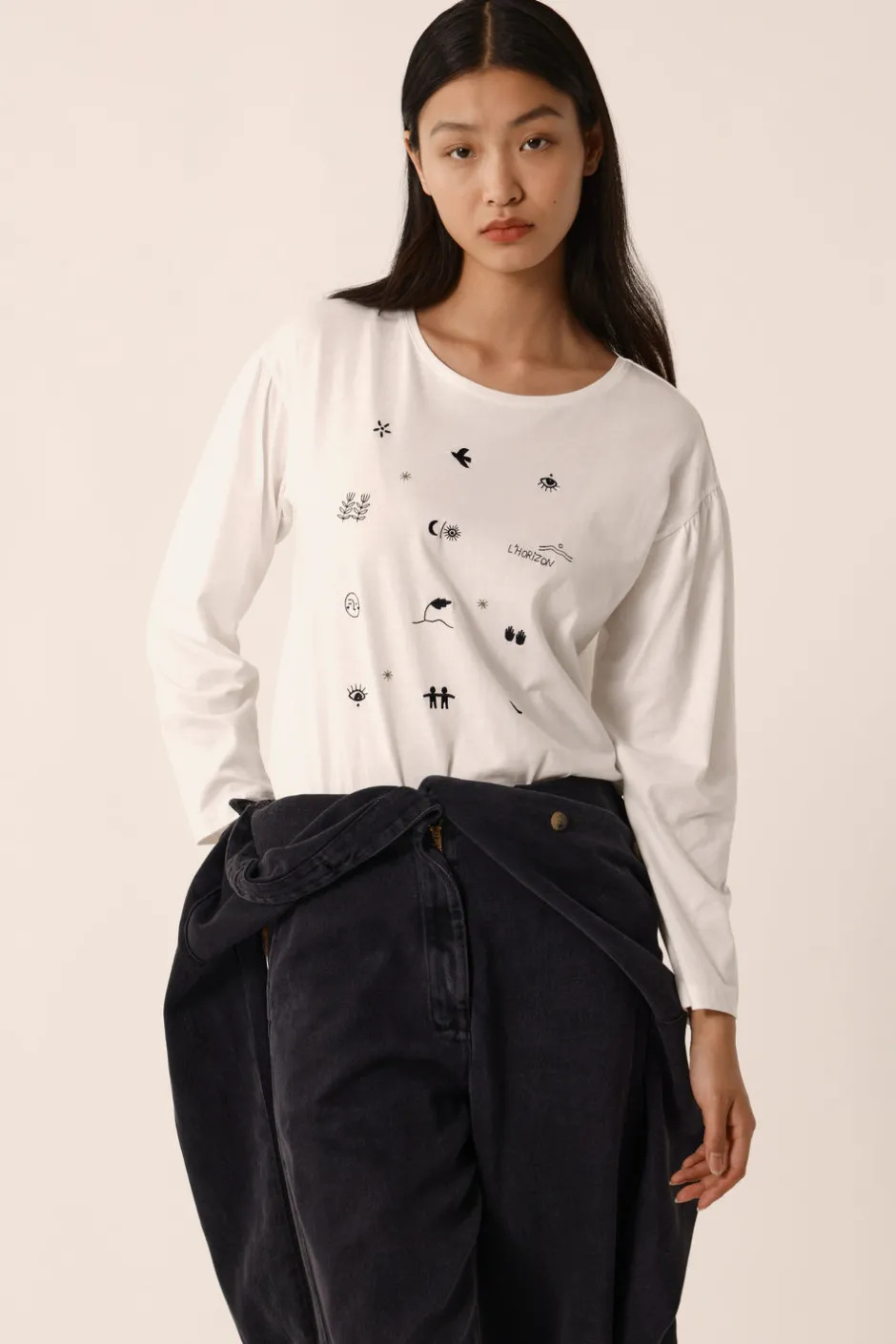 teeshirt_janana_ecru_2.webp Tee-shirt Janana | Des Petit Hauts Store