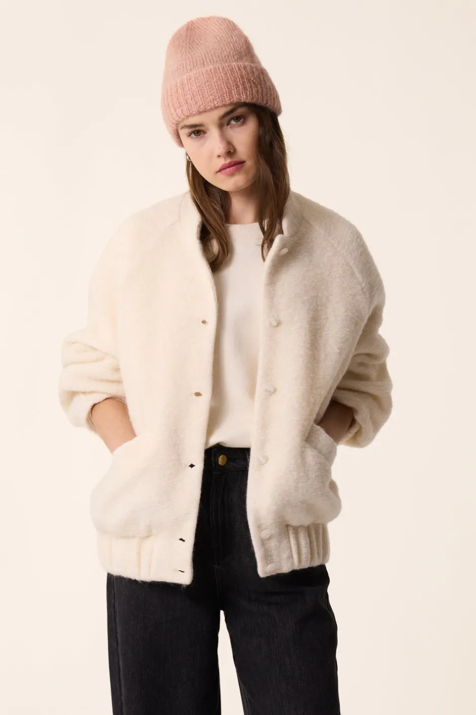 veste_maille_hildou_creme_1.webp Veste maille Hildou | Des Petit Hauts Fashion